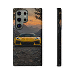 C8 Z06 Corvette Phone Case, Yellow Mountain Dusk Cover, Gift