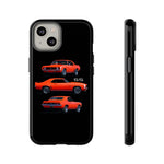 1969 Camaro SS Orange Triple View Muscle Car Tough Phone Case