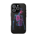 Neon Anatomical Skeleton Phone Case | Internal Displacement Art