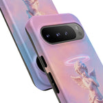 Praying Cherub Statue halo Vaporwave Aesthetic phone case