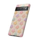 Pastel Swirl Lollipops Tough Case | Candy Pattern Phone Cover