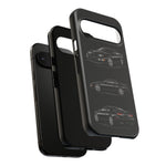 Black 300ZX Sports Car Tough Phone Case - Multi View