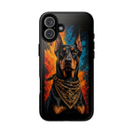 Doberman Bandana Portrait Tough Phone Case - Color Splash