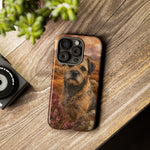 Border Terrier Earthy Watercolor Art Tough Phone Case