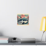 Hakosuka Skyline GT-R Poster JDM Classic Car Mt Fuji Cherry Blossom