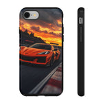 Orange C8 Z06 Flat Plane V8 Speed Art Tough Phone Case
