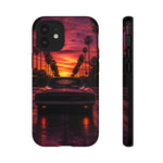 1969 Charger Sunset Tough Phone Case - Palm Silhouette Poster