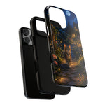 Moonlit Garden Cat Phone Case, Firefly Painterly Art Cover