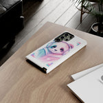 Pastel Panda Phone Case, Glitch Color Block Cover