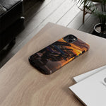 Muscle Car Meet Phone Case, Golden Hour Cars Coffee Tough Cover