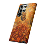 Yorkshire Terrier Jumping in Autumn Leaves Tough Case | Fall Dog Phone Cover