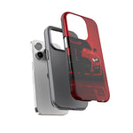 Red Mustang Art Phone Case, GT500 American Muscle Car Tough Cover