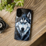 Siberian Husky Geometric Diamond Art Tough Phone Case