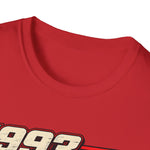 1993 911 RS America T-Shirt — Vintage Red Porsche Sports Car Graphic Tee