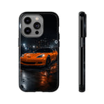 Orange C6 Neon Car Meet Tough Phone Case