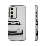 White NA Miata Phone Case, Retro MX5 Roadster Cover, Gift for Car Guys