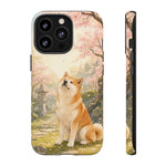 Akita under Cherry Blossoms Dog Breed Phone Case