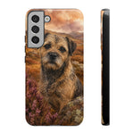 Border Terrier Earthy Watercolor Art Tough Phone Case