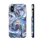 Chrome Metallic Swirl  Art Tough Phone Case