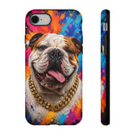 Bulldog Pop Art Portrait Tough Phone Case - Paint Splash