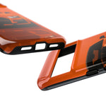 Orange Mustang Art Phone Case, GT500 American Muscle Car Tough Cover for Male