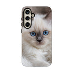 Ragdoll Kitten Phone Case, Blue Eyes Macro Portrait Cover, Gift