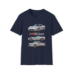 Silver 2007 C6 Z06 Illustration T-Shirt | Sports Car Trio