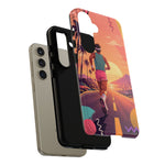 Retro Runner Sunset phone case | 80s Vaporwave jogging design