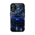 Skyline GT-R R34 Bayside Blue Tokyo Night Art Tough Phone Case