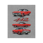 1965 Olds 442 Convertible Car blanket | Classic Muscle Car Illustration