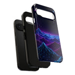 Retro Neon Mountains Phone Case | Vaporwave Galaxy Landscape