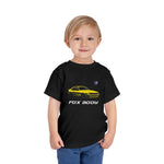 Toddler Fox Body Mustang T-Shirt | Yellow 1987-93 Mustang Graphic Tee