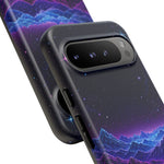 Retro Neon Mountains Phone Case | Vaporwave Galaxy Landscape