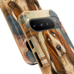 Guilty Basset Hound Phone Case, Muddy Watercolor Art Cover
