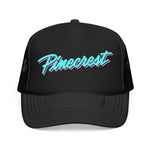 Pinecrest Florida Trucker Hat Retro Script Snapback Neon Pastel South Florida Coastal Cap