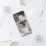 Ragdoll Kitten Phone Case, Blue Eyes Macro Portrait Cover, Gift