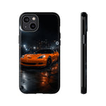 Orange C6 Neon Car Meet Tough Phone Case