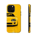 Yellow Supra Phone Case, MK4 90s JDM Legend Tough Protective Cover for Men