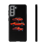 1969 Camaro SS Orange Triple View Muscle Car Tough Phone Case
