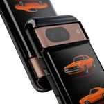 1970 Challenger Phone Case Orange, Three-View Vector Tough Cover