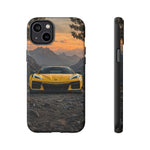 C8 Z06 Corvette Phone Case, Yellow Mountain Dusk Cover, Gift
