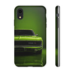 Green Charger RT Phone Case, Lime 68 Classic Muscle Car Cover, Mens Gift
