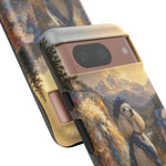 Poodle Painter Scene phone case | Artistic Dog Landscape