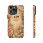 Persian Cat Floral Art Nouveau Tough Phone Case