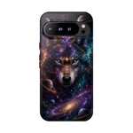 Cosmic Wolf Phone Case, Galaxy Nebula Portrait Tough Cover, Gift