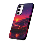FD RX-7 Retro Sunset Sports Car Tough Case | Neon Vaporwave Beach Drive