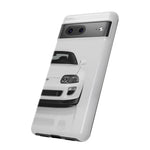 White MK4 Supra Phone Case, Retro 90s JDM Tough Cover for Car Enthusiasts