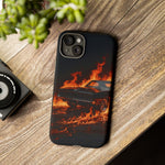 Black Charger Classic Muscle Flames Tough Phone Case Cover Gift