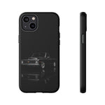 Black Classic C10 Truck Phone Case | Vintage Pickup Reflection, Minimal Auto Design