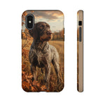 German Wirehaired Pointer Autumn Art Tough Phone Case